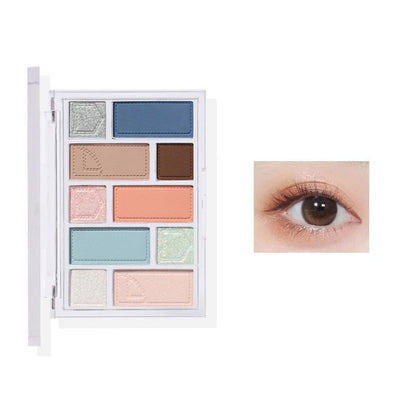 10 Color Eyeshadow Palette, 1 Count Matte & Shimmer Eyeshadow Palette, Long Lasting Eye Shadow Makeup Product For Women