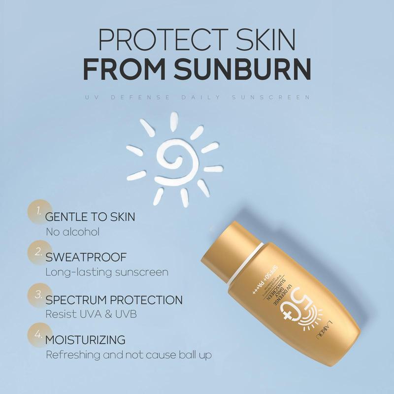 SPF50+?Moisturizing Sun Ray Protection Cream, 4?Counts/set?Weightless UV Protection Lotion, Outdoor Skin Protection Cream