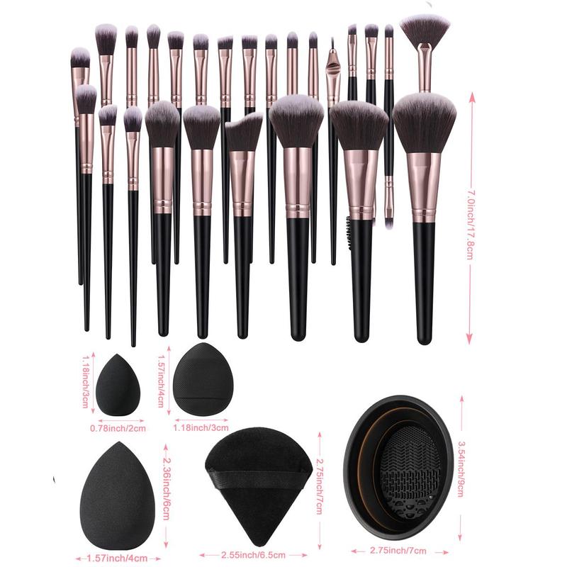 Makeup Tool Set, 38pcs/set Makeup Sponges & Puffs Makeup Tool, Soft for Applying Foundation, Concealer, Blush, Powder, Cosmetic Tool Set, Back To School  Gift, Midnight Shimmer