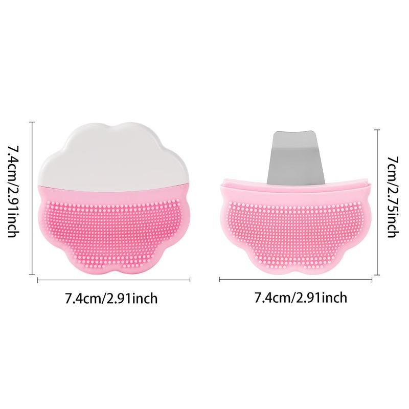 2 in 1 Facial Cleansing Brush, Manual Silicone Facial Scrubber, Professional Facial Skincare Tool for Women