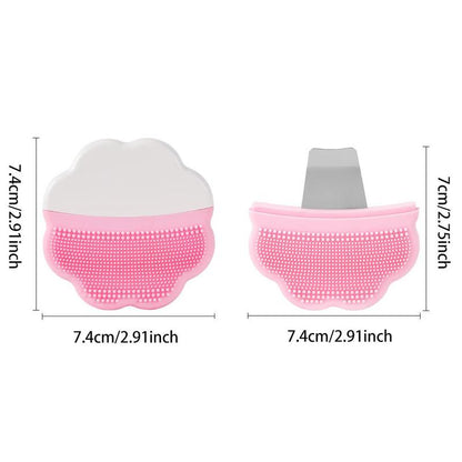 2 in 1 Facial Cleansing Brush, Manual Silicone Facial Scrubber, Professional Facial Skincare Tool for Women