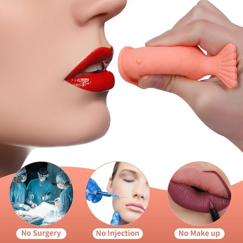 Mermaid Design Silicone Lip Shaper, 3pcs/set Soft Silicone Lip Shaper, Natural Plump Lip, Silicone Facial Trimmer, Facial Exercise Trainer, Face Cosmetic Tool