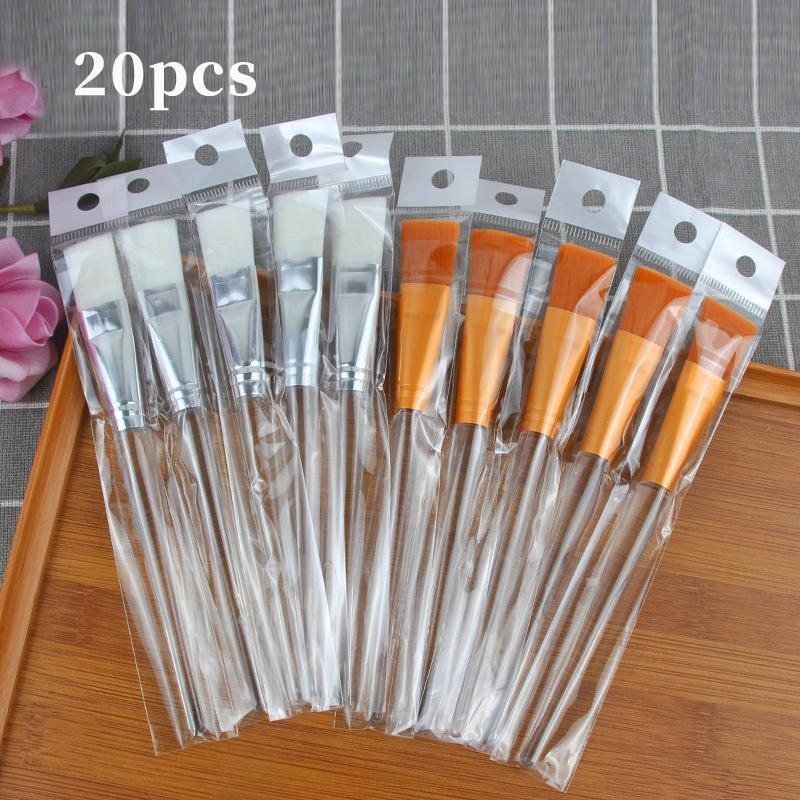 Facial?Makeup?Brush Set (20pcs), Transparent Handle Facial?DIY Mask?Brush, Professional Facial Skincare Tool for Women & Girls