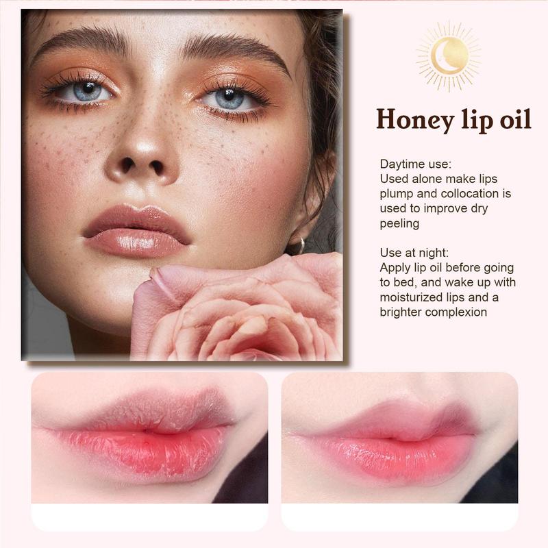 Honey Moisturizing Lip Oil, Lip Nourishing Lip Oil, Lip Exfoliating Scrub Lip Scrubs Lip Oil, Makeup Base Lip Balm, Skin Care Products, Lip Care Product