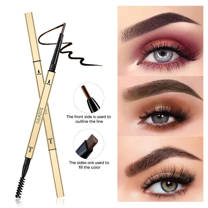 Double-ended Eyebrow Pencil with Brush, 1 Count Waterproof Long Lasting Eyebrow Pencil, Brow Shading & Filling Pencil