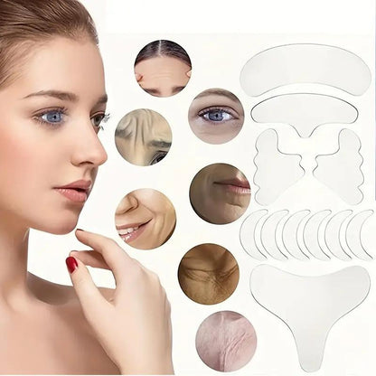 Reusable Facial Wrinkle Patches, 11pcs Silicone Skin Smoothing Pads, Facial Skin Smoothing Pads, Professional Skin Care Tools for Women, Skincare Products