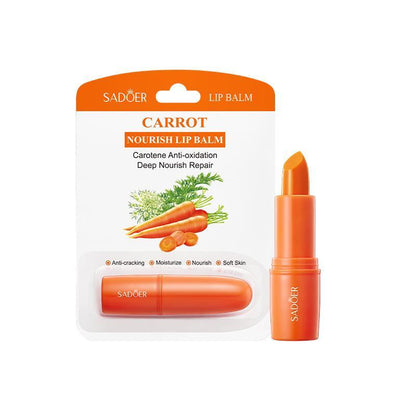 Carrot Nourishing Lip Balm, 1 Count Anti-drying and Anti-crack Lip Balm, Moisturizing Lip Care Product