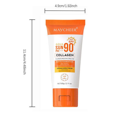 Collagen Sunscreen Set, 2 Counts/set Refreshing and Non-sticky Sunscreen, Moisturizing Sun Care Product for Women & Men