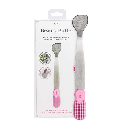 Lindo Beauty Diamond Buffer with Silicone exfoliator with Pouch - Designed in USA Acne Skincare