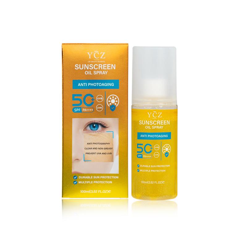 YCZ Sunscreen Spray 3-In-1 Makeup-Setting  Moisturizing High Protection Anti-Aging High SPF50+ PA+++ Facial Care