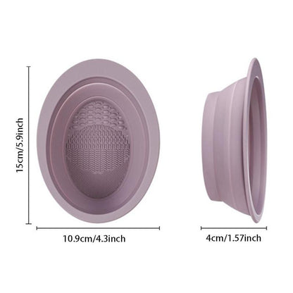 Foldable Makeup Brush Cleaning Bowl, Silicone Makeup Brushes Washing Tool, Makeup Sponges & Makeup Puffs Cleansing Bowl