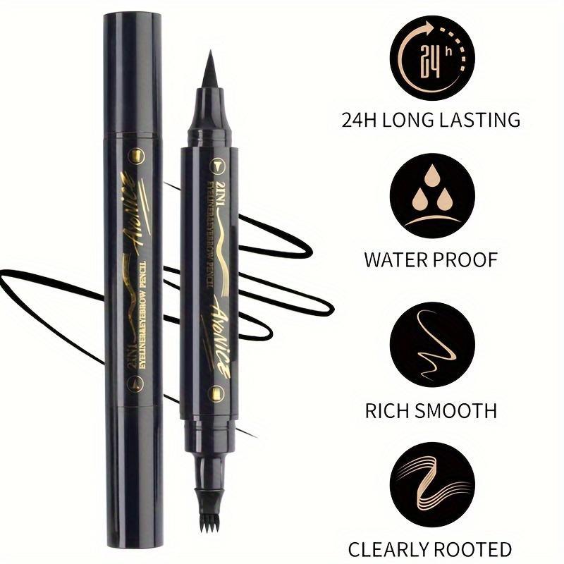 Double-ended Eyebrow Pencil, 1 Count Waterproof Long Lasting Eyebrow Pencils, Eye Brow Makeup Tool for Women