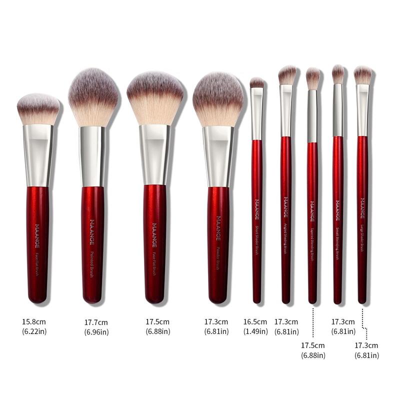 Makeup Brush Set, 9 Counts Versatile Soft Makeup Brushes for Foundation, Powder, Brushes with Soft Bristles for Beginners, Summer Makeup Gifts