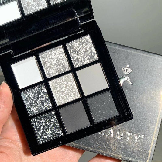 Makeup Supplies, Summer Gifts, 9 Color Glitter Eyeshadow Palette, Shimmering?Eye Shadow Makeup Palette, Multi-use Eyeshadow Makeup Powder for Party Stage, Compact Soft Eye Makeup Powder Palette,?Cosmetic Gift