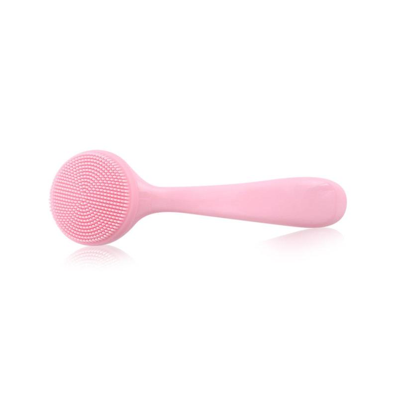 Manual Silicone Facial Cleansing Brush, Double Sided Face Scrubber for Daily Skin Care, Face Exfoliator Massage Brush Shower Cleaning Brush