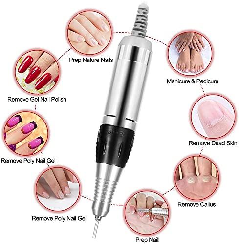 35000 RPM Professional Nail Drill Machine, Portable Electric Efile Drill for Shaping, Buffing, Removing Acrylic Nails, Gel Nails Manicure Pedicure Kit