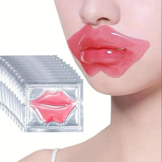 Portable Plant Extract Moisturizing Lip Mask, 1 Set?Crystal Gel Lip Mask,?Moisturizing Crystal Gel Lip Mask, Hydrating Lip Masks, Lip Care Gel Mask Smooths Dry Cracks and Improves Lip Skin, Lip Moisturizer Patches, Lip Care Products, Summer Gift