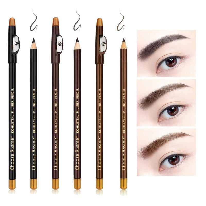 Eyebrow Pencil, 12pcs/set Long Lasting Eyebrow Pencil, Brow Styling Brush, Sweat Proof High Pigmented Brow Shading & Filling Pencil, Makeup Tool Easy to Apply