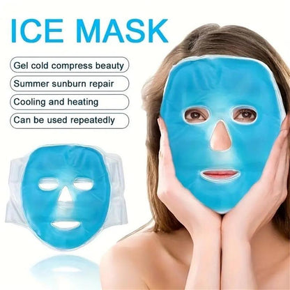 Hot & Cold Ice Pack Mask, Reusable Soft Ice Compress, Facial Spa Relief Skin Care Tool