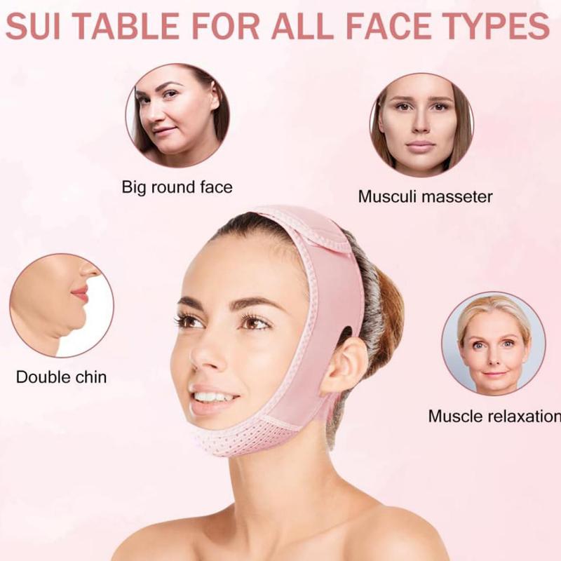 V Line Lifting Mask with Chin Strap for Double Chin, Face Skincare Lifting Belt for Women, Beauty & Personal Care Product