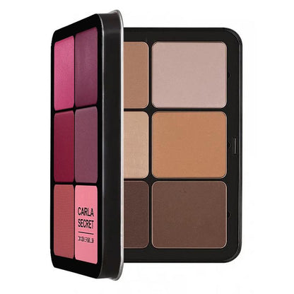 Summer?6-Color Blush Palette & 6-Color Soft Matte Bronzer Powder Palette , Gift Shading Powder Palette, Lightweight Blusher Makeup Palette, Blendable Bronzing Blush Powder