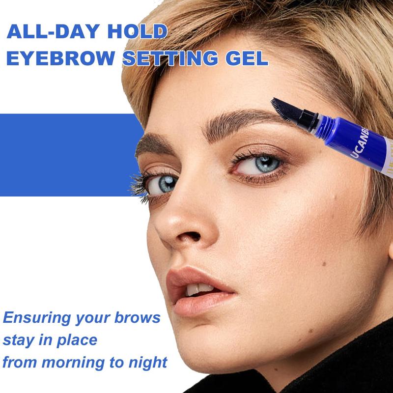 UCANBE Extreme Hold Clear Eyebrow Gel - No Flake, Residue-Free Brow Glue with Built-in Brush - Long-Lasting, Non-Sticky, Easy to Apply - Perfect for Shaping and Defining Eyebrows - Professional Makeup Tool