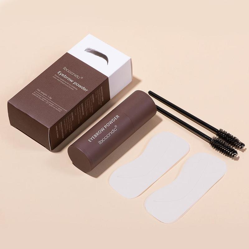 Eyebrow Powder Set, 1 Set Professional Long Lasting Brow Makeup Kit, Including 3 Colors Eyebrow Powder, 6pcs Spiral Eyebrow Brushes, 30pcs Eyebrow Stencils