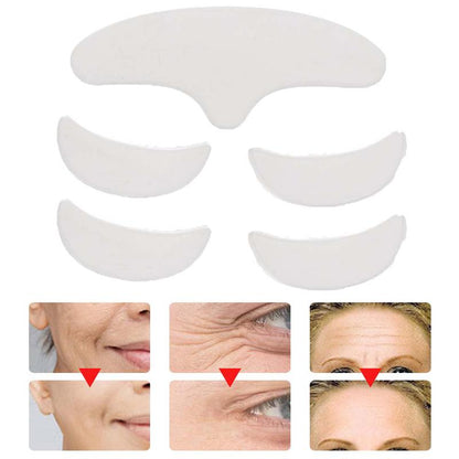 5Pcs Anti Wrinkle Silicone Patch Pad Skin Lifting Reusable Washable Forehead Eye Face Patch Skincare Smooth