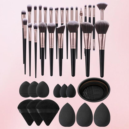 Makeup Tool Set, 38pcs/set Makeup Sponges & Puffs Makeup Tool, Soft for Applying Foundation, Concealer, Blush, Powder, Cosmetic Tool Set, Back To School  Gift, Midnight Shimmer