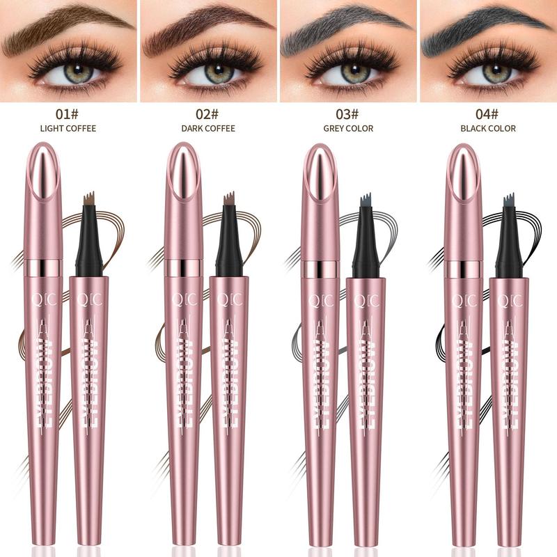 Waterproof Eyebrow Pencil, Long Lasting Eyebrow Liquid Pencil, Brow Styling Brush, Sweat Proof High Pigmented Brow Shading & Filling Pencil, Makeup Tool Easy To Apply