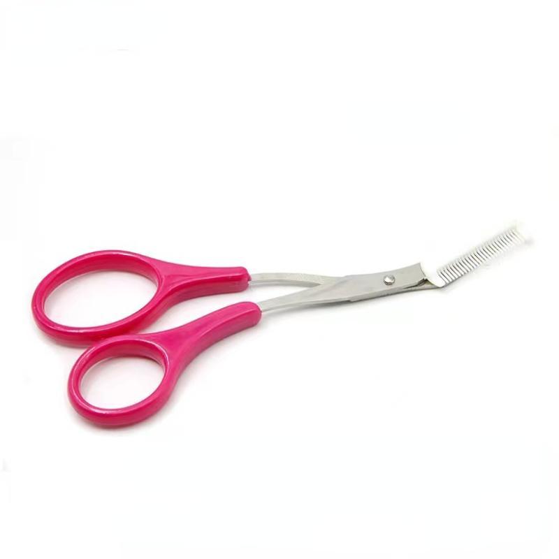 Eyebrow Trimmer Scissor With Comb (1 Piece), Stainless Steel Eyebrow Remover, Makeup Tool