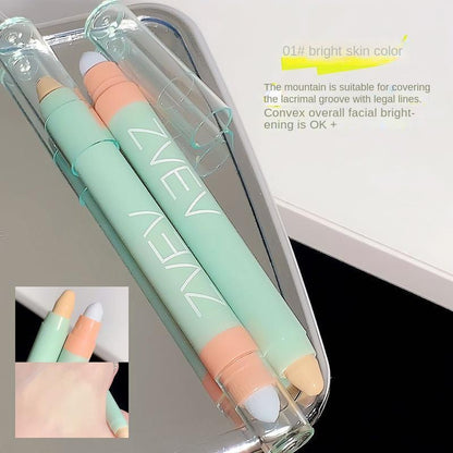 2 In 1 Liquid Concealer Pen (1 Piece), Long Lasting Concealer Stick, Highlighter Pen, Nose Contour Pen, Facial Brightening Makeup Stick