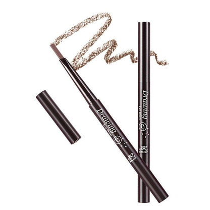 2 In 1 Double Headed Eyebrow Pencil, Waterproof Eyebrow Pencil with Eyebrow Brush, Smudge Proof Brow Shading and Filling Pencil