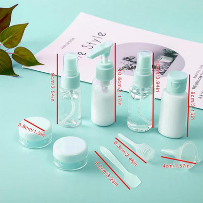 Travel Bottle Set, 9pcs/set Portable Cosmetic Dispensing Bottle, Empty Spray Bottle, Skincare Tools