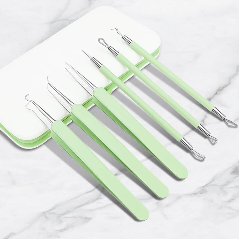 Portable Acne Removal Kit With Storage Case, 6pcs?Multifunction Acne Remover Tool, Professional Skincare Tools For Women