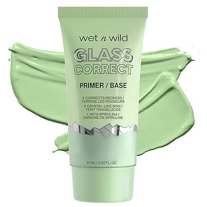 wet n wild Prime Focus Glass Skin Correct Primer Bright Crystal Finish, Green, 0.91 Fl Oz