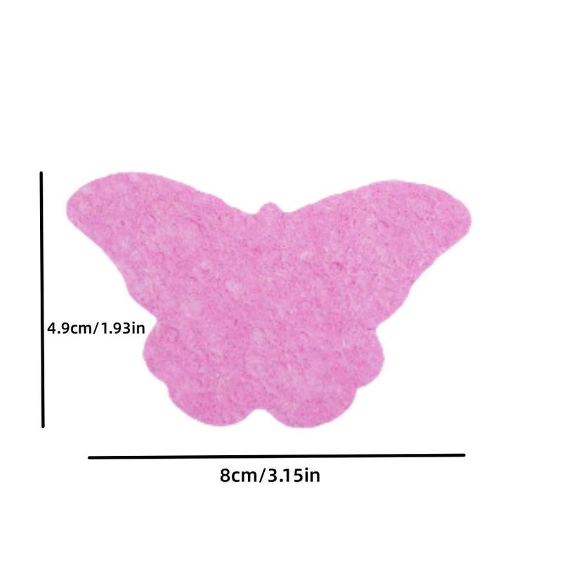 Reusable Facial Deep Cleansing Makeup Remover Sponges, 30pcs Butterfly Shaped Facial Cleansing Sponge, Professional Skincare Tools for Daily Use