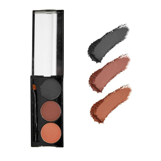 3 in 1 Long Lasting Eyebrow Powder, 1 Piece Highly Pigmente Eyebrow Powder with Brush, Smudge Proof Eye Brow Pressed Powder, Long Lasting Eye Brow Makeup Products