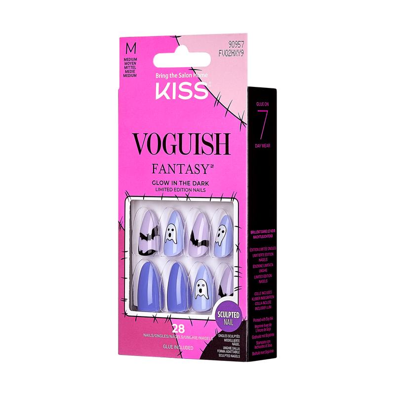 KISS Voguish Fantasy Glow-In-The-Dark Halloween Press-On Nails  - After midnight