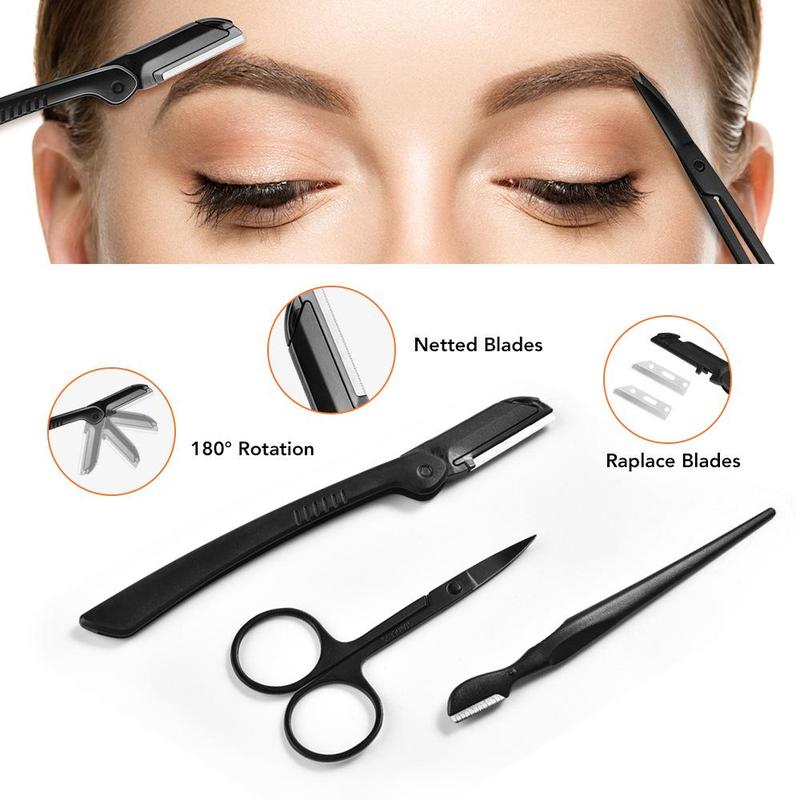 Eyebrow Grooming Kit, 12pcs Eyebrow Tweezer, Eye Brow Brush Comb, Precision Brow Trimming for Women Men, Beauty Tools for Perfect Eyebrow Shaping