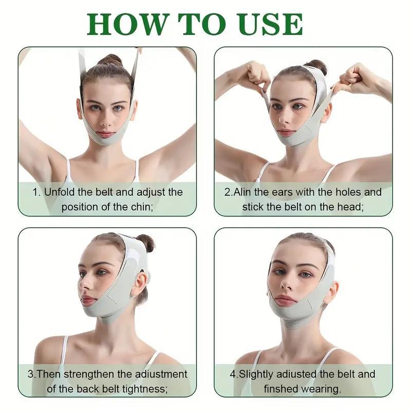 V-shaped Face Mask, Portable Breathable Face Lifting Bandage, Face Lifting Tool for Women & Men