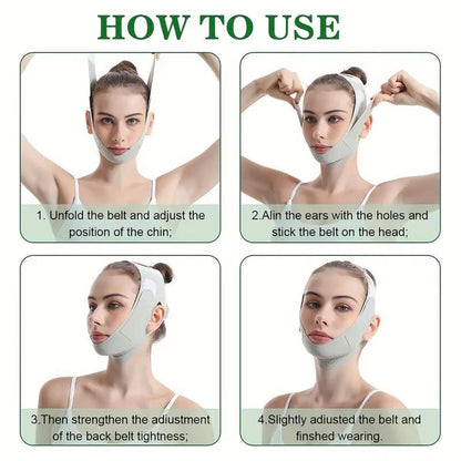 V-shaped Face Mask, Portable Breathable Face Lifting Bandage, Face Lifting Tool for Women & Men