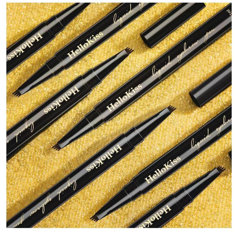 Eyebrow Pen with Micro-fork Tip Applicator, 4 Counts/set Long Lasting Waterproof Eyebrow Pen, Brow Styling Brush, Eye Brow Makeup Tool for Women