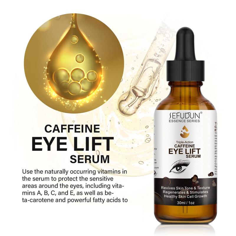 Moisturizing Caffeine Eye Lift Serum, 1/2 Counts Brightening & Firming Under Eye Essence, Beauty & Personal Care Product for Eye Bags and Eye Area