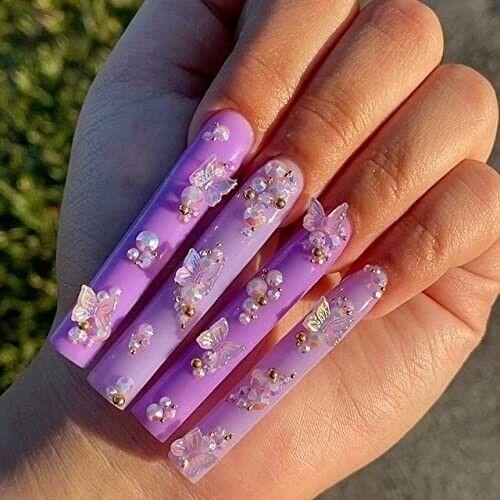 Poly Nail Extension Gel Kit Long Lasting Hard Gel for Nail Building Purple DIY GIFT Nail Art Nail Care Nail Polish Clear Color Flowers Salon Cutics Glossy Manicure Cosmetic