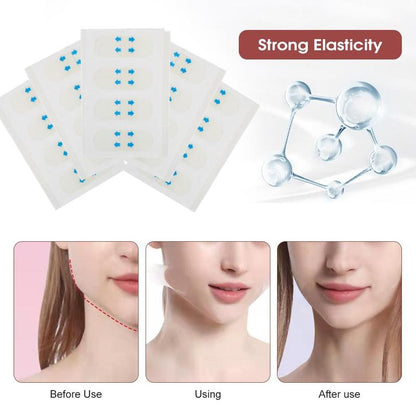 Invisible Facial Wrinkle Patch, 80pcs/pack Strong Elasticity Face Lifting Sticker, Multifunctional Smoothing Tape for Eye, Forehead and Lip Line