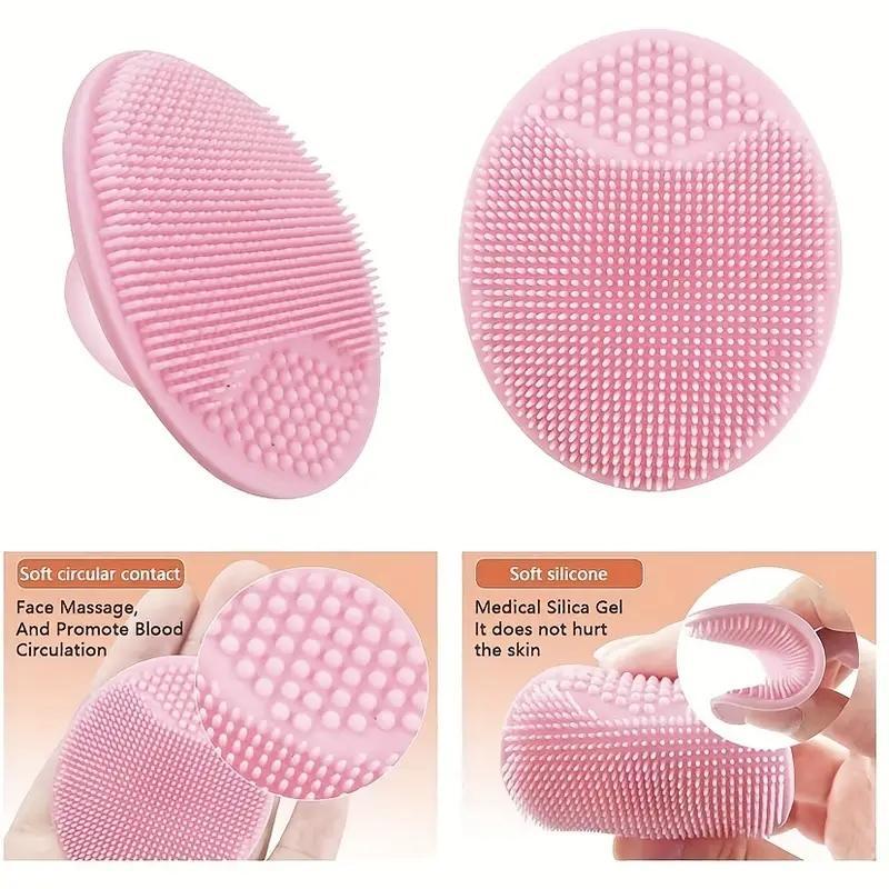 Manual Silicone Face Massage Brush, 2pcs Mixed Color Face Scrubber Massage Brush, Facial Skin Care Tool, Skincare Product for Women