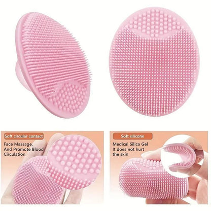 Manual Silicone Face Massage Brush, 2pcs Mixed Color Face Scrubber Massage Brush, Facial Skin Care Tool, Skincare Product for Women