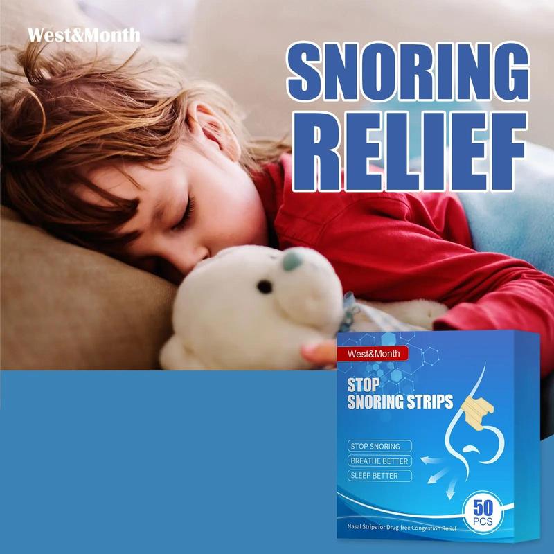 Breathable Anti-snoring Nasal Strip, 50pcs/set Sleeping Snoring Relief Nasal Sticker, Sinus Relief Nasal Patch, Home Product