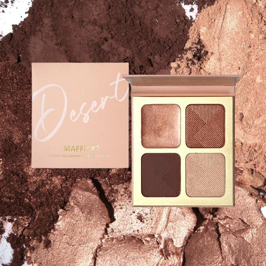 4-color Highlight Contouring Palette, Shimmering Highlighter Makeup Palette, Multifunctional Makeup Palette Suitable For All Skins